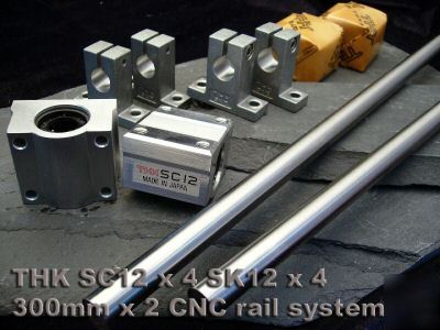 Thk japan SC12 SK12 x 4 12X300MM rail 2 xyz cnc bearing