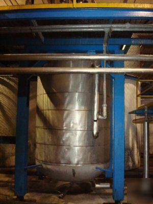 2500 gallon stainless steel hot mixing tank dish 