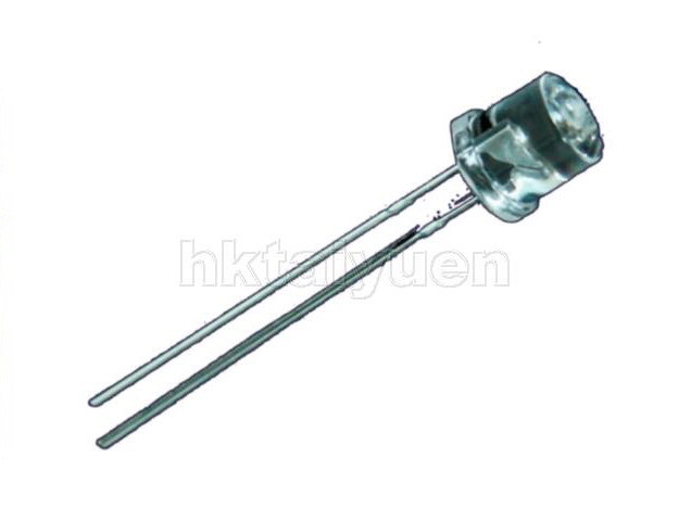 100X white 5MM wide angle flat top led free resistors