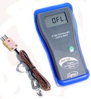 Digital temperature thermometer with k type clip DT12