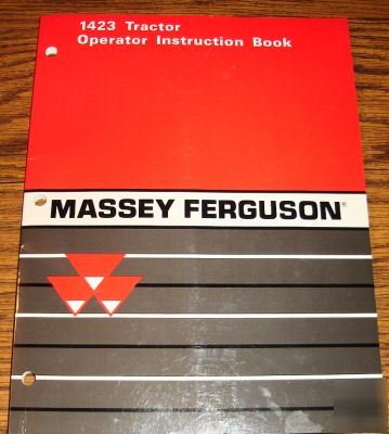 Massey ferguson 1423 tractor operator's manual book