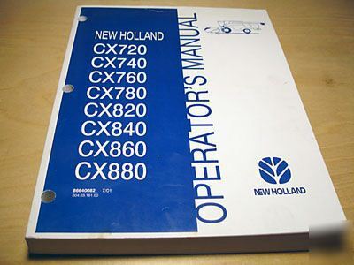 New holland CX840 CX860 CX880 operator's manual nh cx