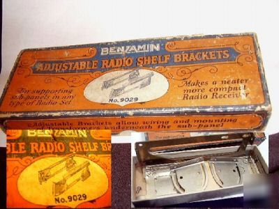Radio tubes and accessories p radio shelf brackets nos