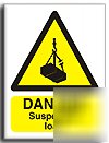 Suspended load sign-adh.vinyl-200X250MM(wa-091-ae)