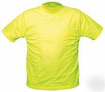 Ansi osha traffic safety tow t-shirt lime yellow large