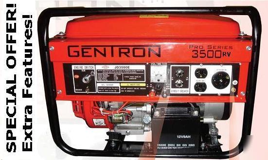 Gentron 3500 watt heavy duty portable gas generator