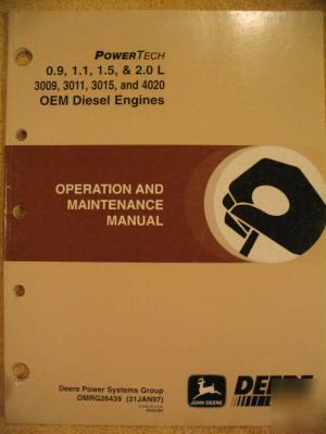 John deere 220 engine 3009 3011 3015 4020 ops manual