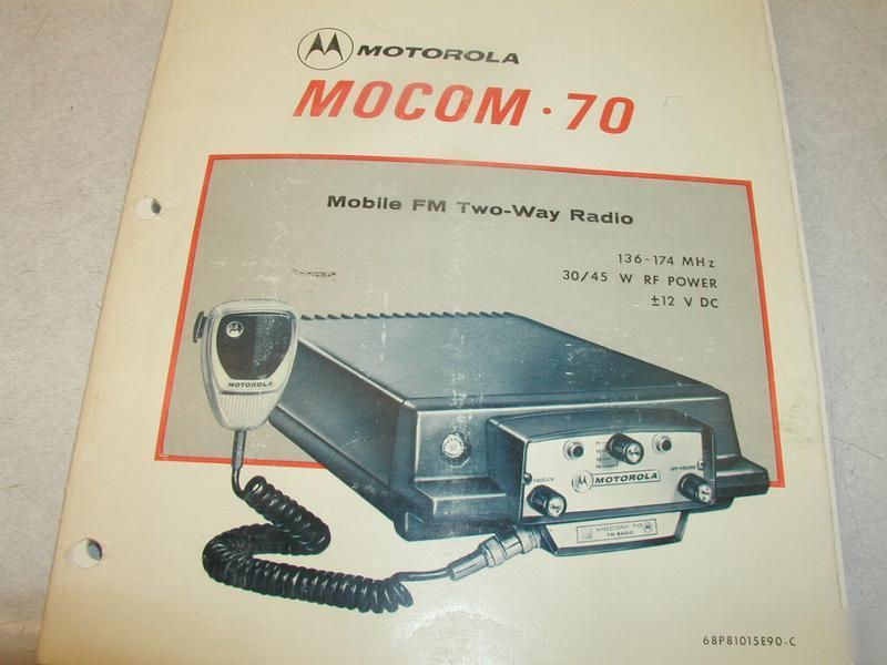 Motorola mocom 70 136-174MHZ manual 68P81015E90-c