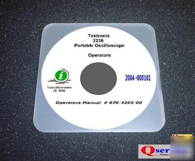 Tektronix tek 2236 oscilloscope operators manual cd