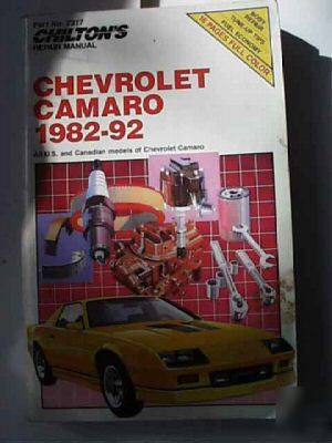 Chevrolet camaro 1982 to 1992 chilton repair manual 