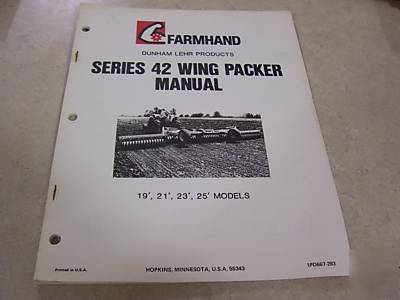 Farmhand series 42 wing packer manual 19' 21' 23' 25'