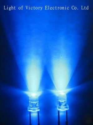 200P 3MM brightest blue led lamp 13,000MCD+200 resistor