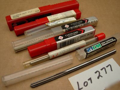 Chucking reamers lot of 7 var. sizes .1230 - .1960 usa