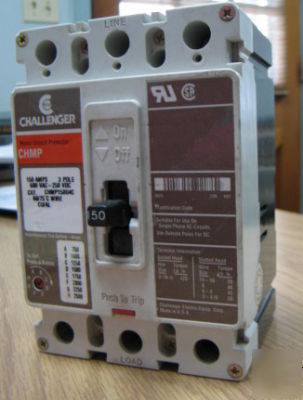 Circuit breaker challenger 150A 600V 3 pole adjustable