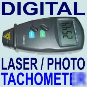 Digital laser tachometer non contact photo rpm tach os