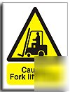 Fork lift trucks sign-semi rigid-200X250MM(wa-082-re)