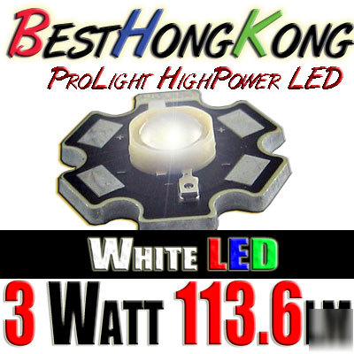 High power led set of 100 prolight 3W white 113.6 lm
