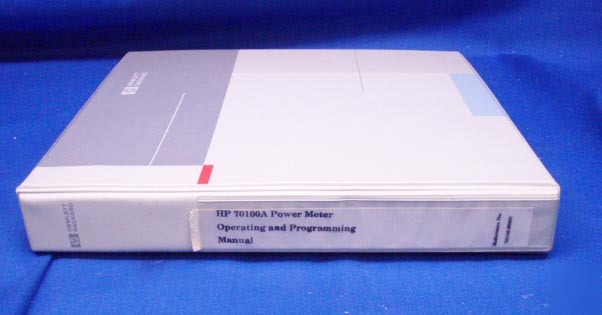 Hp 70100A power meter op & programming manual