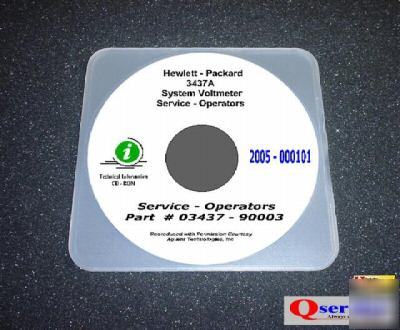 Hp - agilent 3437A service - operators manual cd