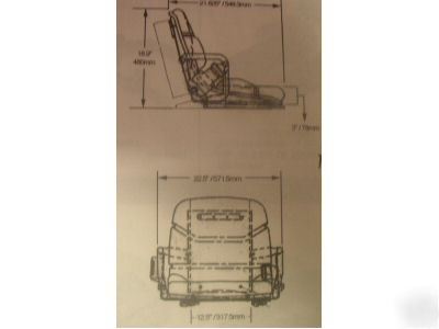New S194 forklift super suburban seat hip restaint belt