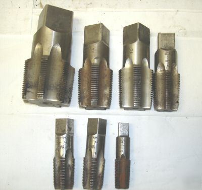 Set of 7 npt - pipe taps