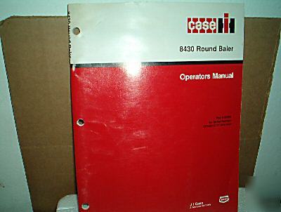 Case international 8430 round baler operator manual 