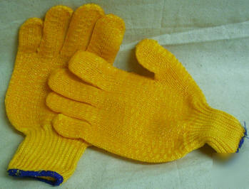Orange knit pvc honeycomb glove size med 10 pr glvok-4