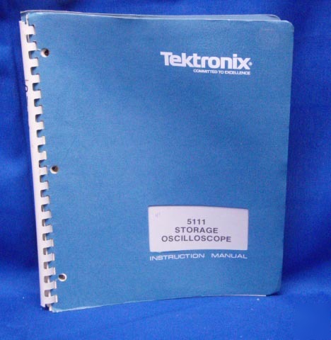 Tektronix 5111 oscilloscope manual w/schematics