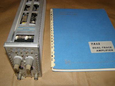 Tektronix 7A12 dual trace amplifier plug-in with manual