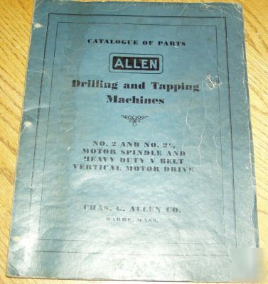 Allen #2 belted & v belted ms mspf mscf drill manual