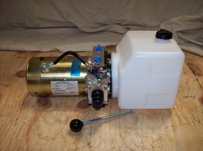 Fenner 12VDC single acting hyd pump w/ lever control