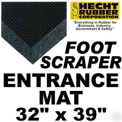 New 32 x 39 rubber foot scraper entrance mat office