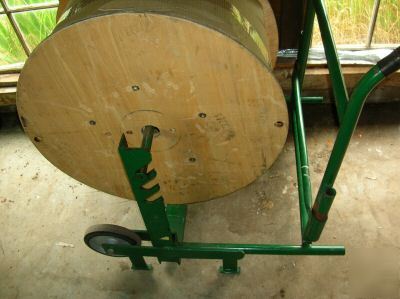 Steel electrical wire cable spool reel cart dispenser