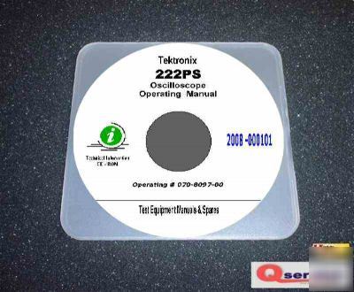 Tektronix tek 222PS operators manual cd