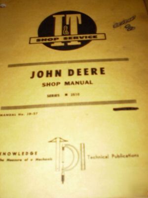 John deere 2510 tractors i&t shop manual