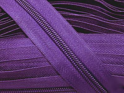 #5 nylon coil zipper chain 20YD (559) purple ZN05A-F9