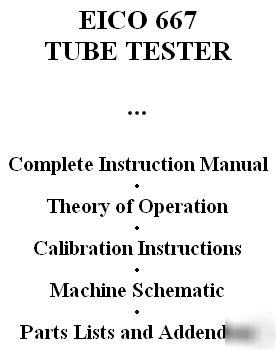 Eico 667 tube tester instruction / service manual