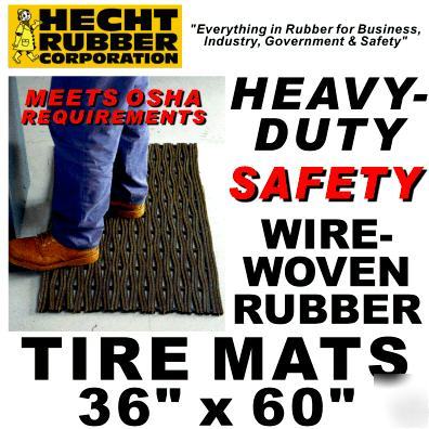New 36 x 60 rubber tire heavy duty safety matting mat