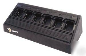 New cape universal 6 bay 2 way radio battery charger 