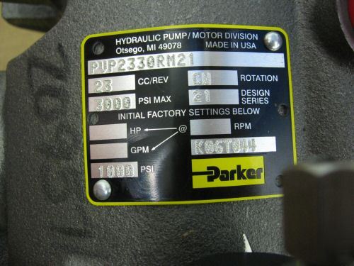 New parker variable volume piston pump PVP2330RM21 