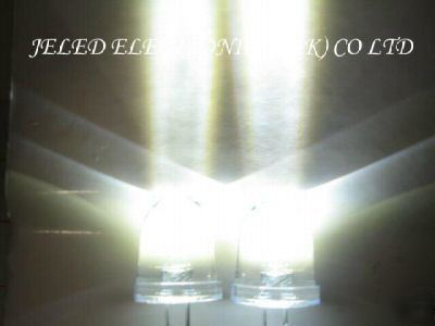 New product 50X 10MM jumbo white led lamp @140,000MCD