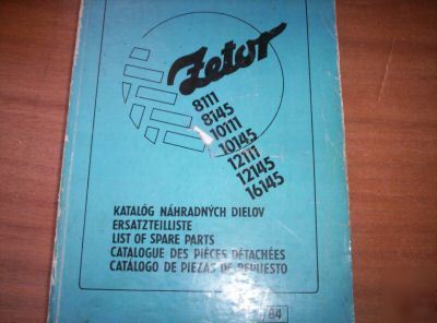 Zetor 8111 to 16145 tractor parts catalogue