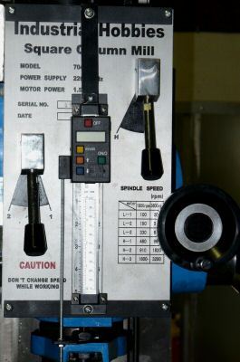 Mill/drill digital spindle scale gear driven RF40/45