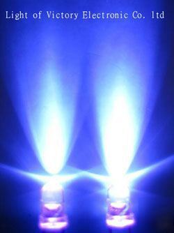 New 50 3MM ultra violet (uv) led lamp 3,000MCD free/r 