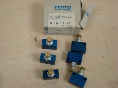 New (6) festo flow control gr-1/8-b, =