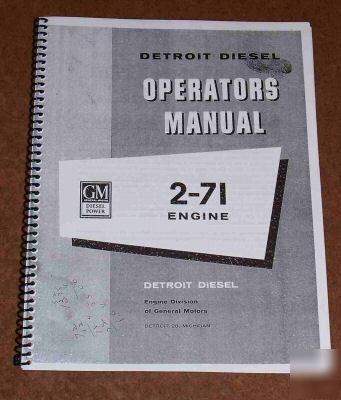 2-71 detroit diesel engine operators manual