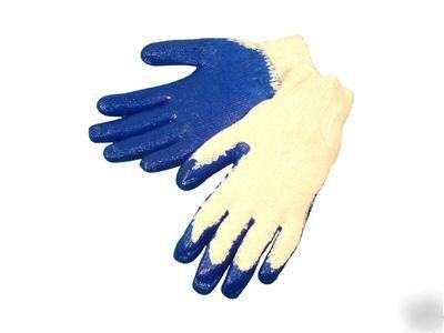 300 pr lot blue latex coated work gardening gloves sml