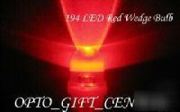 50PCS 194/168 led T10 red bullet shape light 12V