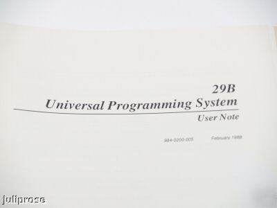 Dato i/o 29B universal programming system user notes