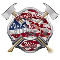 Firefighters wife decal reflective 12